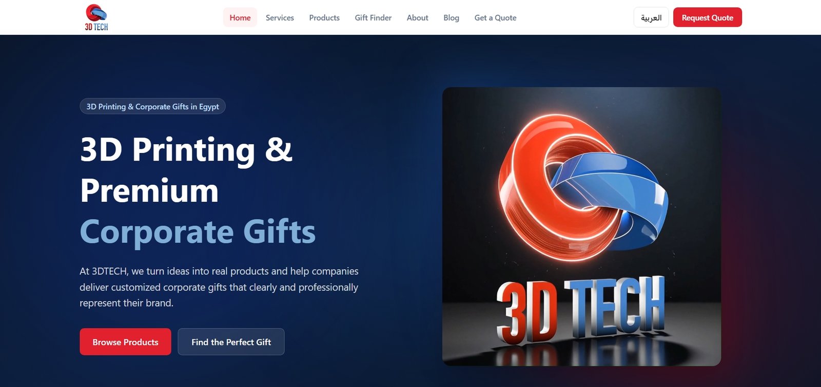 3D Tech Egypt website preview